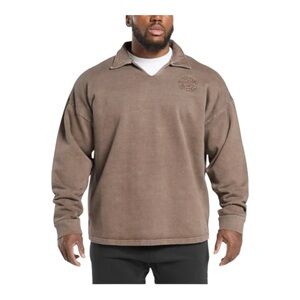 Gymshark Premium Legacy Pullover Sweatshirt Brown Taupe Mens M Oversized